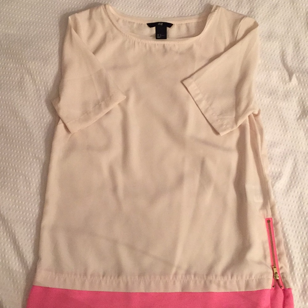 Créme and pink “dressy” shirt (H&M)
